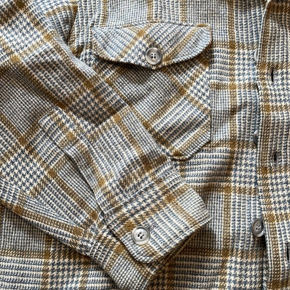 Vintage Woolrich Plaid Wool Flannel Shirt Jacket size large - Picture 9 of 9